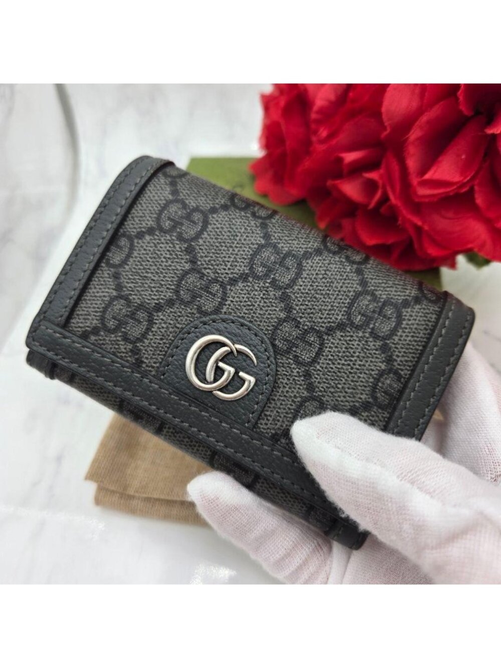 ★SOLD★ Gucci Business Card Holder Case Ophidia GG - Picture 3 of 14